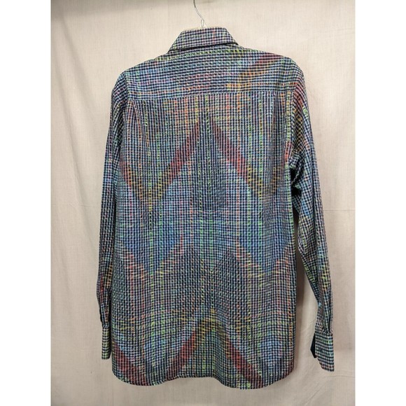 Visconti Signature Series Mens Colorful Long Sleeve Button Up Size Lg Limited Ed - Picture 4 of 6